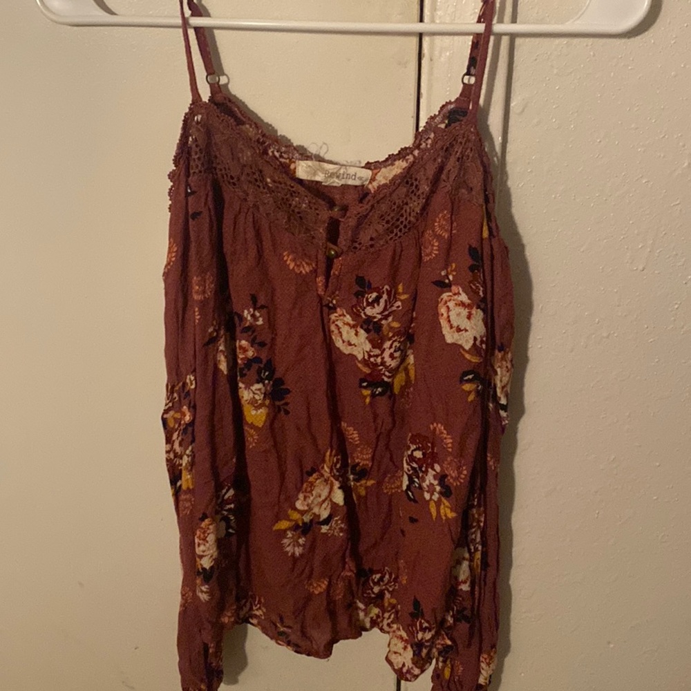 cute red floral top